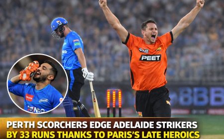 Perth Scorchers Edge Adelaide Strikers by 33 Runs Thanks to Joel Paris’s Late Heroics