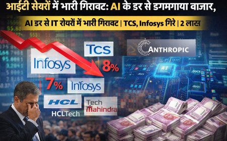 AI डर से IT शेयरों में भारी गिरावट | TCS, Infosys गिरे | 2 लाख करोड़ डूबे
