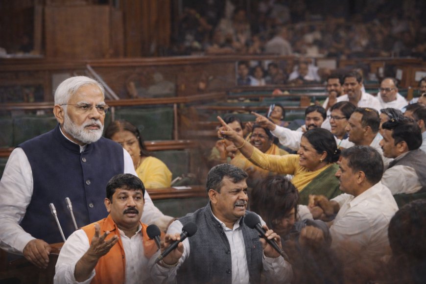लोकसभा हंगामे से टला पीएम मोदी का भाषण, बीजेपी ने विपक्ष पर लगाए हमले के आरोप